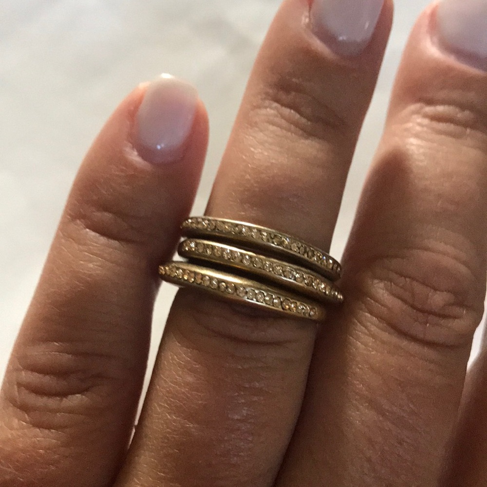 Kenneth Cole gold rings with gold stones